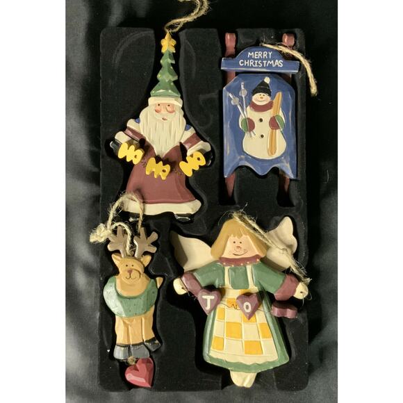 IWGAC Wooden Christmas Ornament 12 pcs With Original Storage Box - Complete - Picture 5 of 7